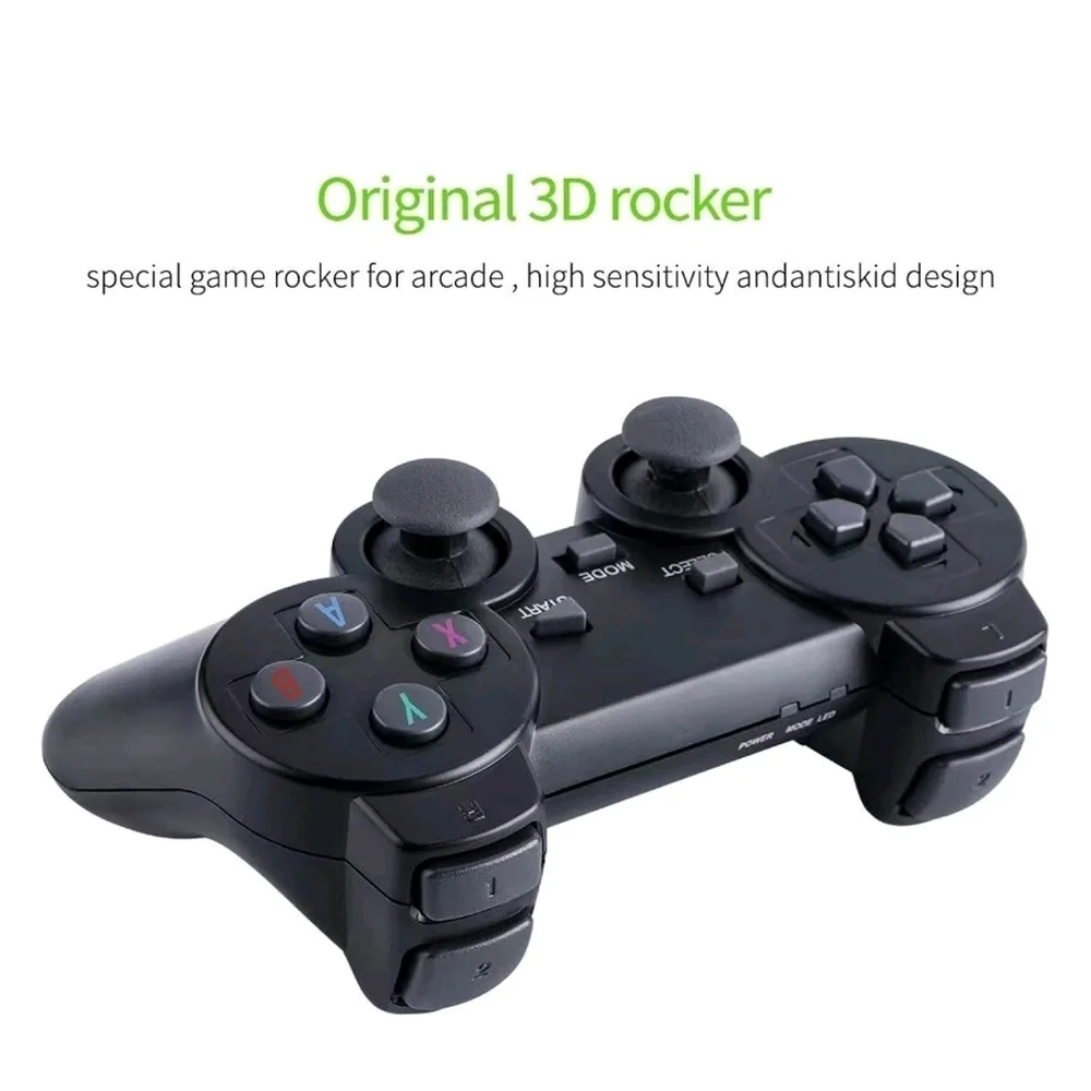 4K 2.4G Wireless HD TV Video Game Console 10000+ Built-in Games with 2 Joystic